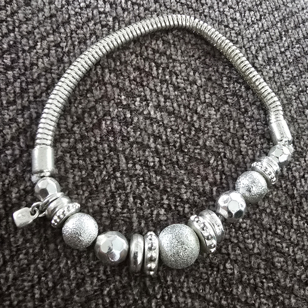 Nine West Silver Tone Stretch Bracelet